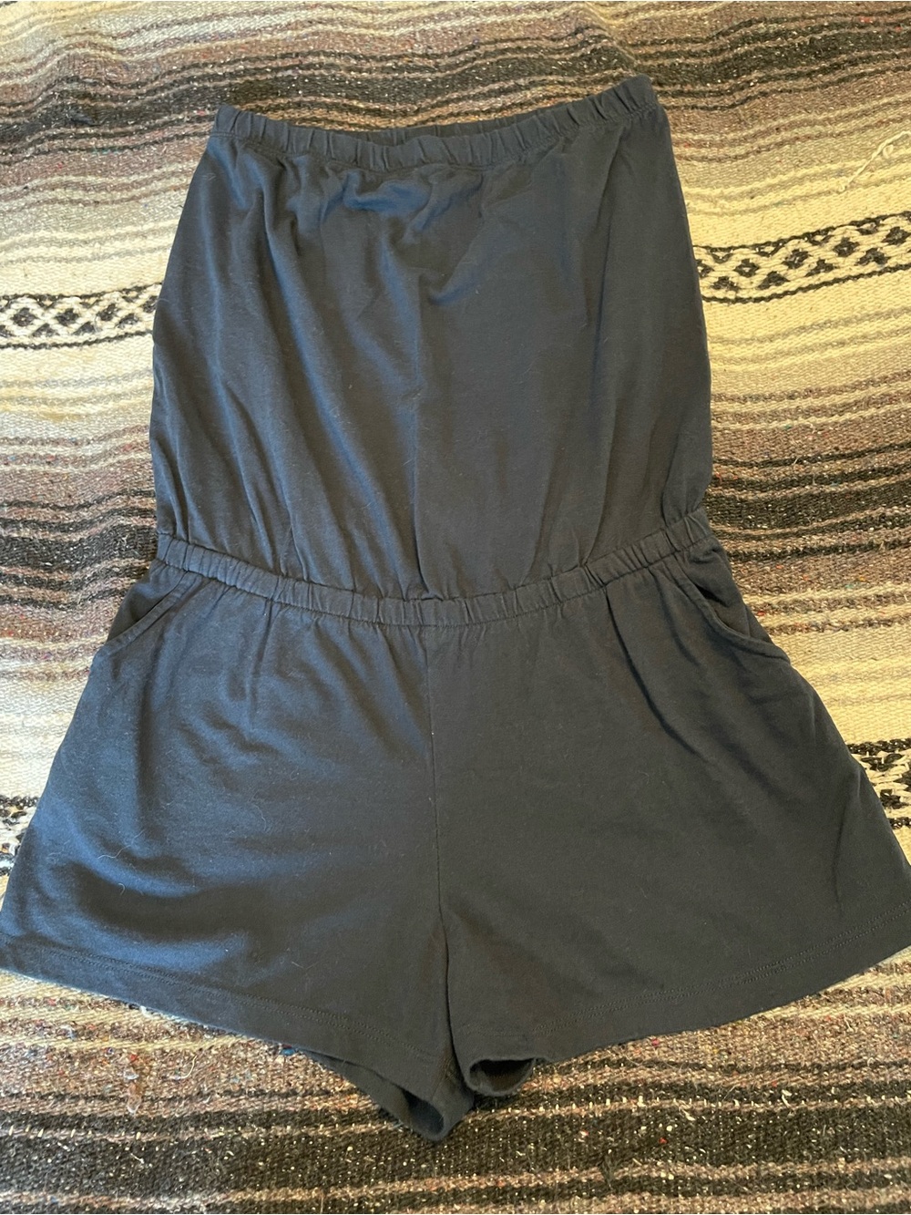 Old Navy women’s size small navy blue tube top romper cover-up with pockets